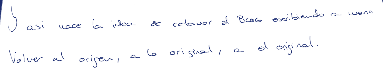 Fragmento manuscrito del escrito «El original»